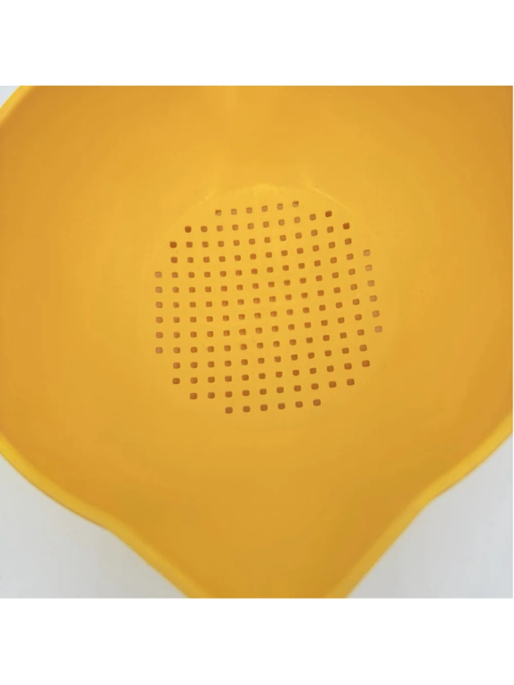 Tupperware Yellow 1 Quart Small Colander Strainer Double Pour Spout #1200